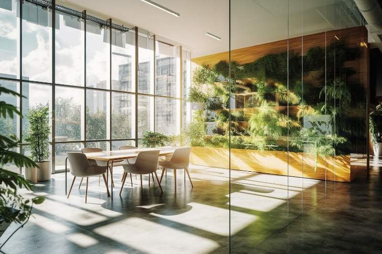 Modern green office meeting room 750x500
